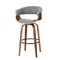 Set of 2/4 Modern Counter & Bar Height Wooden Swivel Bar Stools